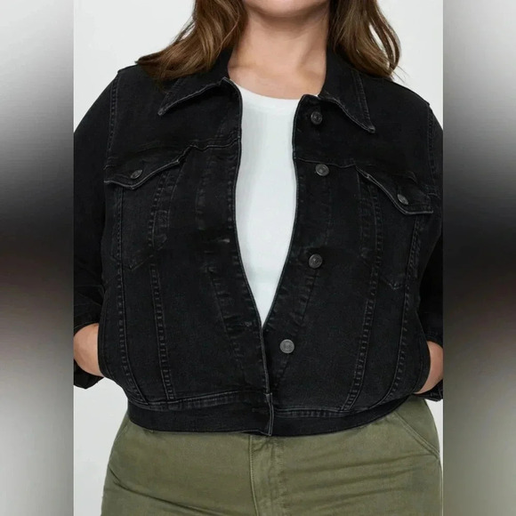 Mango Denim Jacket in Black NWT - Picture 7 of 14